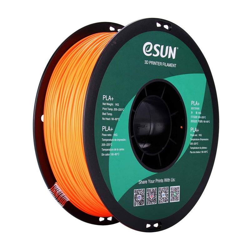eSUN PLA PRO (PLA+) 3D Printer Filament, Dimensional Accuracy +/- 0.03mm, 1kg, Plastic Spool, 1.75mm, Orange - Image 1